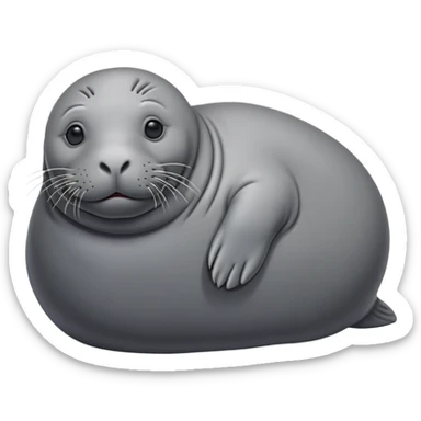 elephant seal lying down sticker