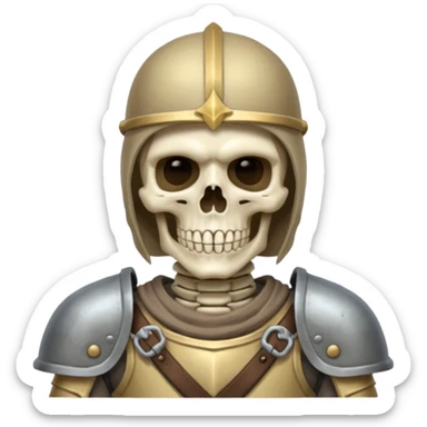 skeleton army guy  sticker