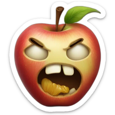 rotten apple sticker