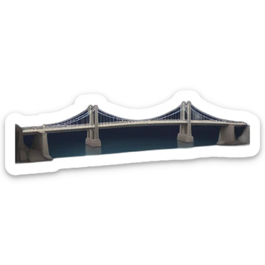 A bridge in Chicago in the night sticker
