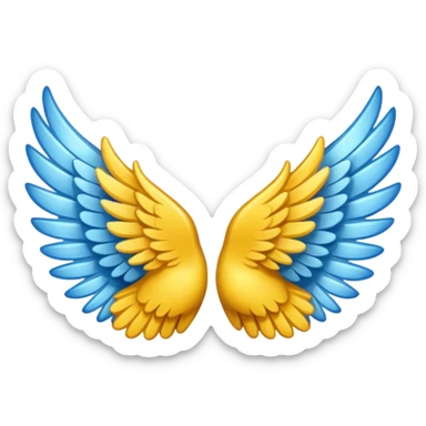 Wings right and left sticker