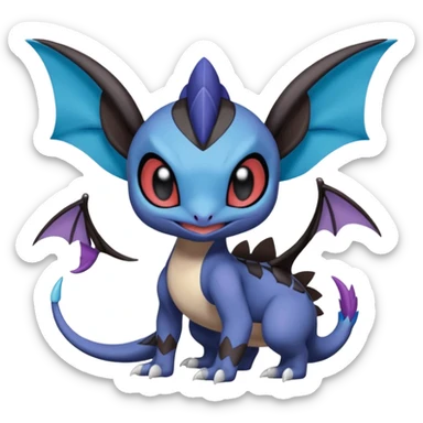 Meloetta-Noivern-Noibat-Stitch-Toothless-Fakémon-creature-hybrid sticker