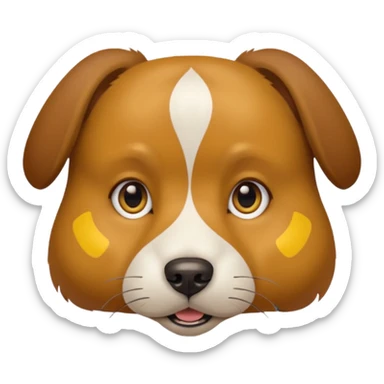 dog head wearing yellow gps collar sticker