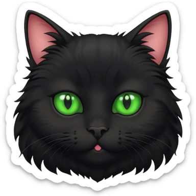 Ugly black cat  sticker