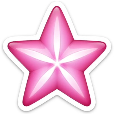 Pink star sticker
