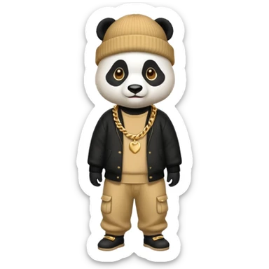 Panda wearing like a cholo  sticker
