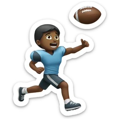 Kid throwing football sticker