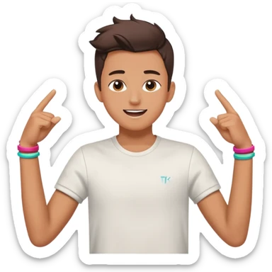 boy tiktok dance half body no tiktok logo sticker