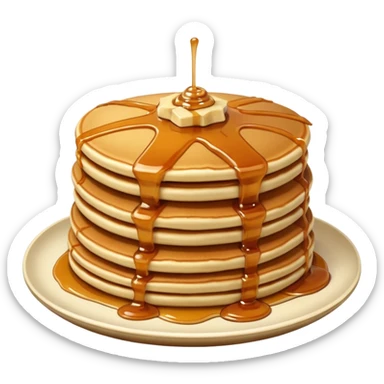 pancakes with caramel and nuts sticker
