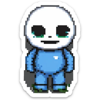 Sans winking and smiling sticker