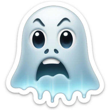 emoji ghost cry sticker