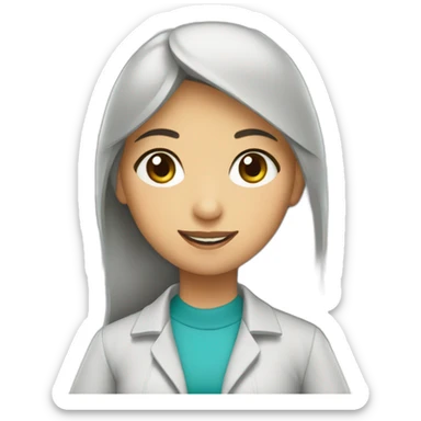 Kazakh cashier girl working sticker