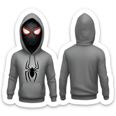 Black Spider-Man with hoodie sticker