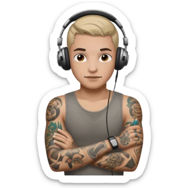 headphone and tattıes sticker