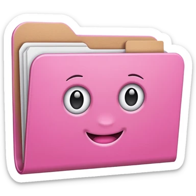 file folder pink sticker