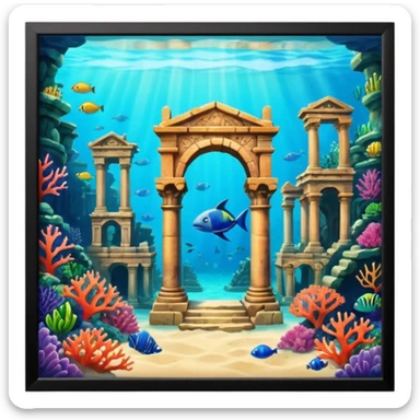 The Lost Island of Atlantis sticker