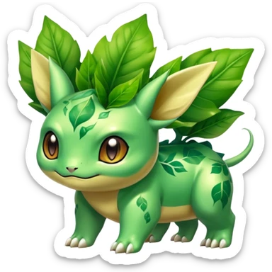 Shiny Exotic Bulbasaur-Leafeon-Bayleaf-Hybrid-Creature sticker