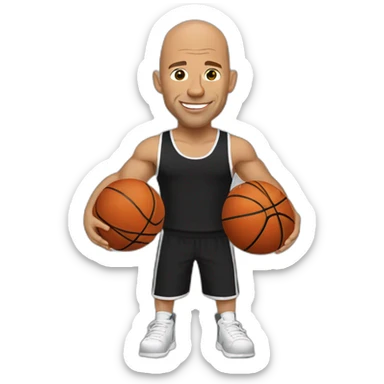 Vin Diesel jugando basquet sticker