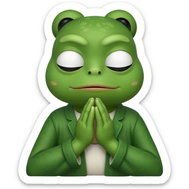 Pepe the frog praying sticker