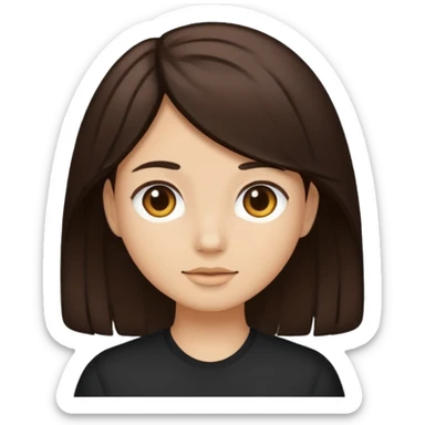 Dark brown hair, light skined sticker