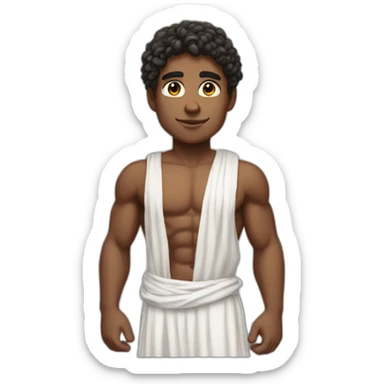 Young male greek god physique sticker