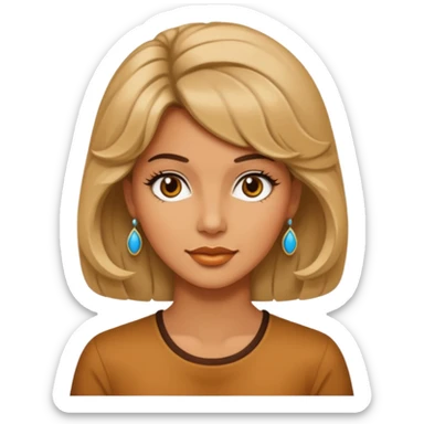 70s 80s single women with hair style  sticker