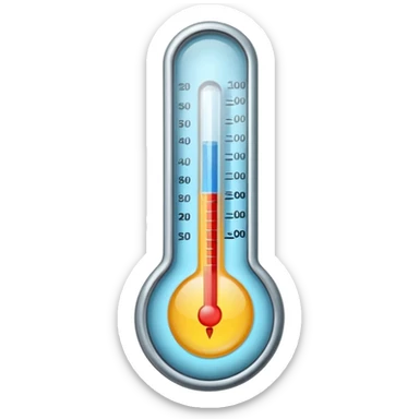 sick thermometer sticker