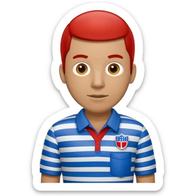 referee american football blue (#00A3E0) and red (#F9423A) sticker