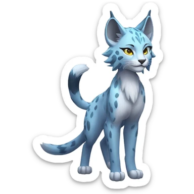 Anthro Sona Lynx-Fakémon Full Body sticker