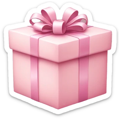 Light pink present sticker