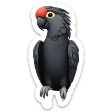 - parrot- cockatoo - black sticker