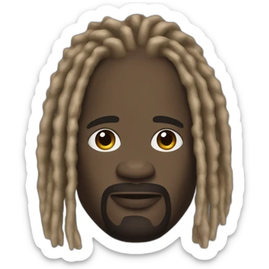 shaquille o'neal with dreadlocks sticker