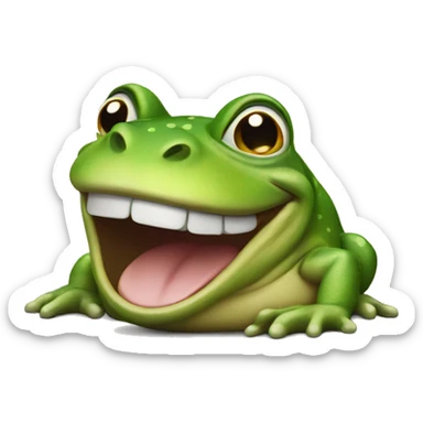 Laughing bullfrog sticker