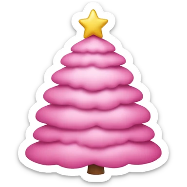 Christmas tree pink ￼ sticker