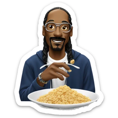 Snoop dogg eating cereal  sticker