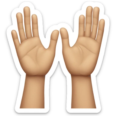 One hand clapping itself with too many fingers sticker