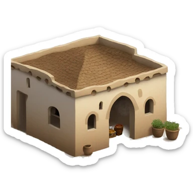 photorealistic poor Arabian house sticker