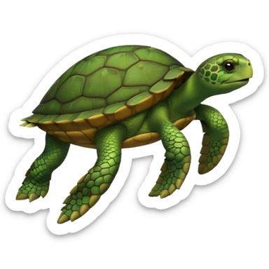 Turtle wearing tight pants sticker