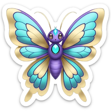 Butterfree-Nargacuga-Lunala-Vikavolt-fusion sticker