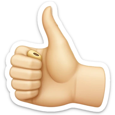 thumbs up emoij extra long thumb sticker