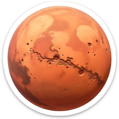 Mars as a round planet sticker