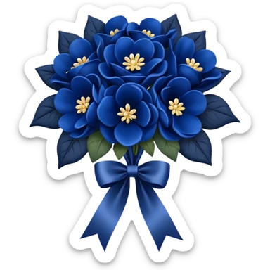 Dark blue bouquet sticker