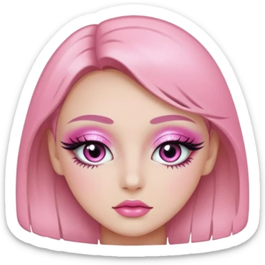 Pink eyeshadow sticker