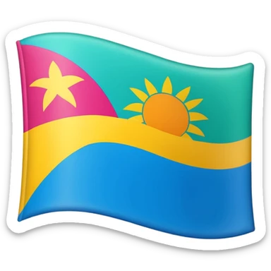 Floptropica flag sticker