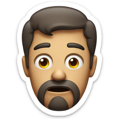 face emoji concerned and judging person thats slightly disgusted sticker