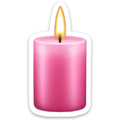 rose pink candle sticker