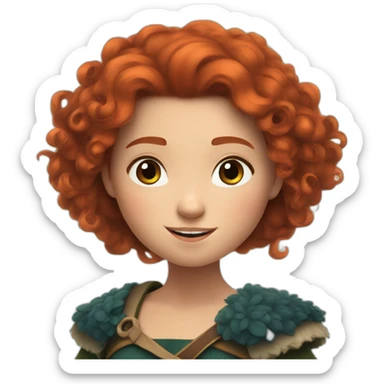 Merida from brave sticker