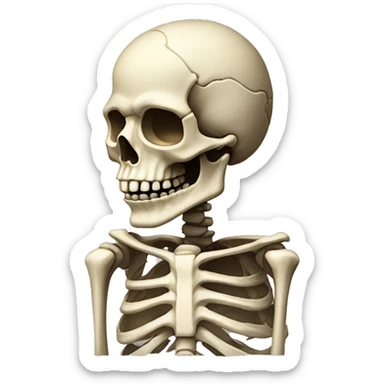 slouched skeleton sticker