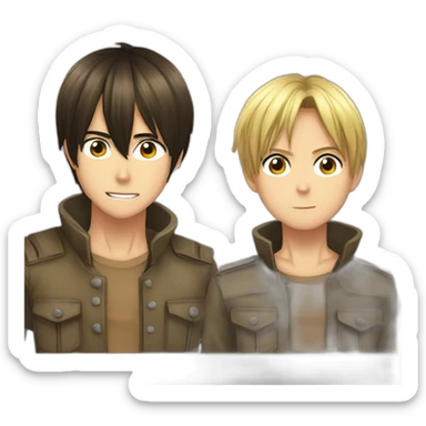 Eren and armin s4 sticker