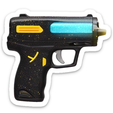 Taser with glitter sticker